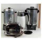 West Bend Coffee Urns, Percolator, Toaster