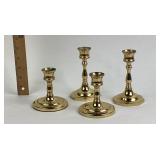 Brass Candlesticks in Mixed Base Styles