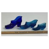 Blue Glass Decorative Shoes