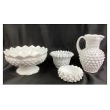 Fenton White Hobnail Milk Glass Pieces