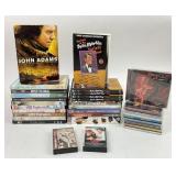 Media Collection: DVDs, CD, Cassettes Some Sealed
