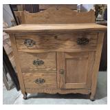 American Oak Washstand/Dry Sink Commode