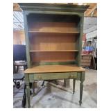 Wood Hutch 2 Tone, 2 Piece With Shelves & Central