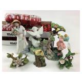 Ceramic Figurines, Artificial Red Apples