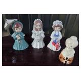 Ceramic Bell Figurines with Bride, Patriot +