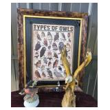 Owl Poster, Ceramic Bird Music Box, Poly Eagle Scu