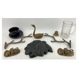 Brass Swan, Metal Antler Hooks, Dads mug