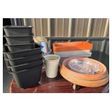 Plastic, Clay, Metal And Fiber Planters