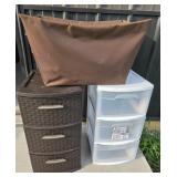 Sterilite 3-Drawer Storage Units, Fabric Bin