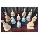 Ceramic Souvenir Bells From U.S. States, France