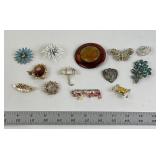 Costume Jewelry Pins and Brooches: Mother of Pearl