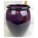 Plum Bubble Glass Vase