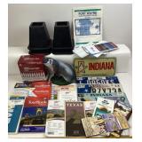 Indiana License Plates, Rand McNally Map, Resin Ba