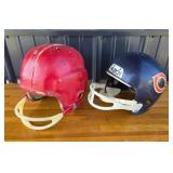 Hutch Football Helmet, Red Helmet