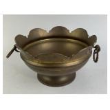Bronze Scalloped Bowl With Side Handles