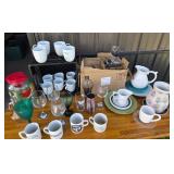 Everyday White Mugs, Glassware, Pitchers