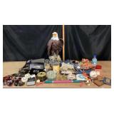 Plastic Eagle Decoy, Sunglasses, Picture Frames