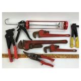 Iron Pipe Wrenches, Caulking Gun, Rivet Tools