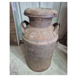 Metal Milk Can Lansing Dairy 25 in. H