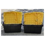 4 Black Storage Containers w/ Lids