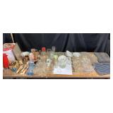 Broiler Pans & Glass: Lysol Bottle, Dessert Cups,