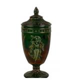 Emerald green Fenton Dance of the Veils covered