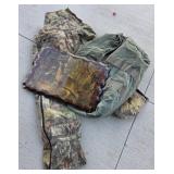 Hunting Coveralls, Military Green Duffel Bag, Deer