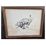 Frank Brown Bull Sketch