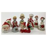 Ceramic Christmas Figurines, Bells, Elves