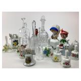 Decorative Porcelain, Glass Bells, Figurines