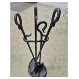 Wrought Iron Fireplace Set