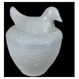 Avon Milk Glass Hen-On-Nest Dish