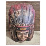 Hand-Carved & Hand-Painted Wooden Wall Plaque