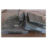 Samsung Blu-Ray Player, Toshiba VCR, Dish Network