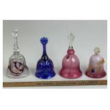 Glass Bells Including Fenton, Hofbauer Byrnes Hand