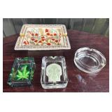 Glass, Ceramic, Decorative Ashtrays
