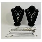 Costume Jewelry: Time & Tru infinity necklace,