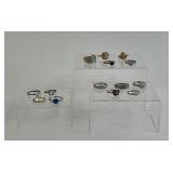 Costume Jewelry rings: .925 Sterling Silver with