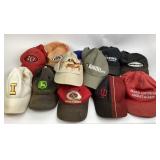 Baseball Caps Including John Deere, IU, Miller Lit