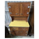 Childrens Wood Play Kitchen Cabinet With Yellow