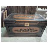 Chinese Carved Camphor Wood Chest/Trunk Featuring