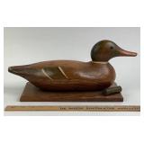 Wooden Duck Decoy With Base