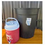 Rubbermaid Cooler, True Living Trash Can