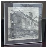 Sketch of Electric Railcar by Lang Evans