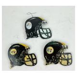 3- 5"x4" Pittsburgh Steelers Helmet Signs