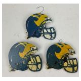 3- 5"x4" Michigan Wolverines Helmet Sign