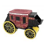 Cast Iron Wells Fargo Stage Wagon Bank w/ keys