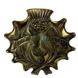 Bonnie Scotland thistle brass souvenir tray