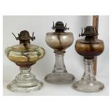 Glass Oil Lamps With Metal Burners