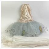 Blue Tulle Tutu With and White Veil
